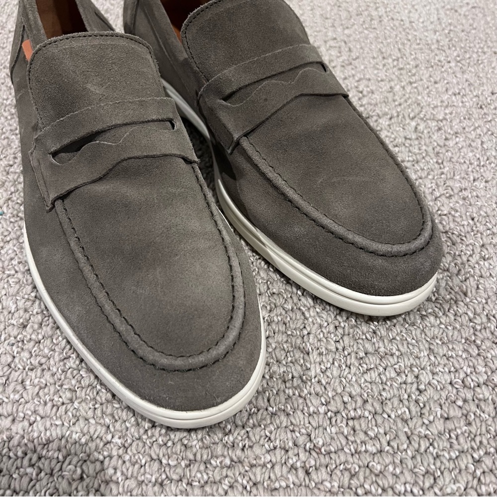 Rodd & Gunn Men Moana Loafer Shoes Size 12, 45 Green Gray Slip On Suede Leather - Picture 8 of 16